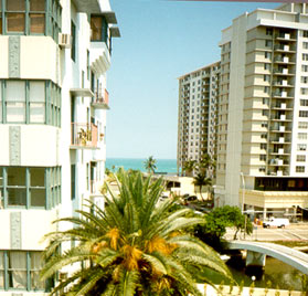 View of the ocean from the top of The Mantell Plaza